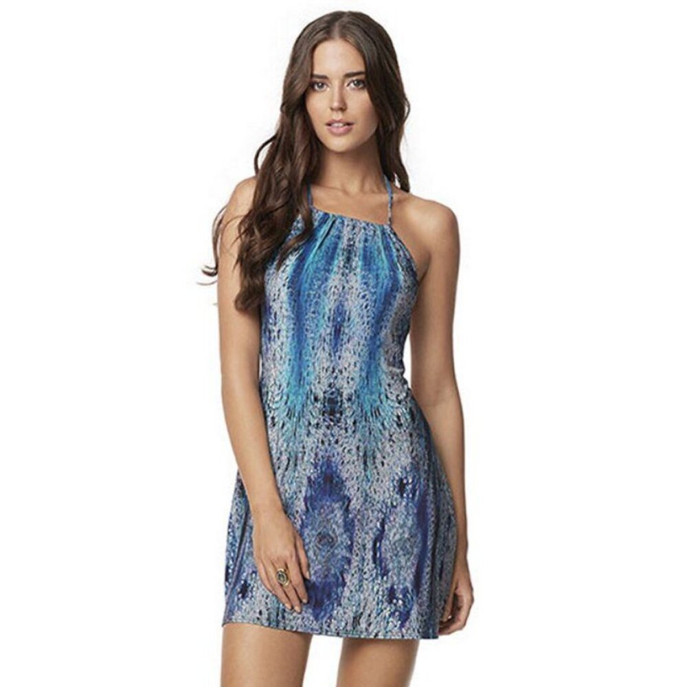 PilyQ Python Sadie Halter Mini Dress